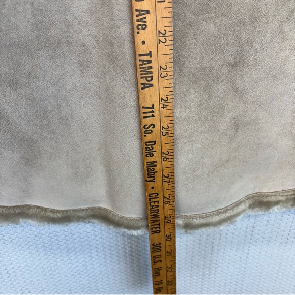 Vintage Chore Barn Coat Jacket Womens M Faux Suede Sherpa Lined Mulberry Street - Picture 8 of 8